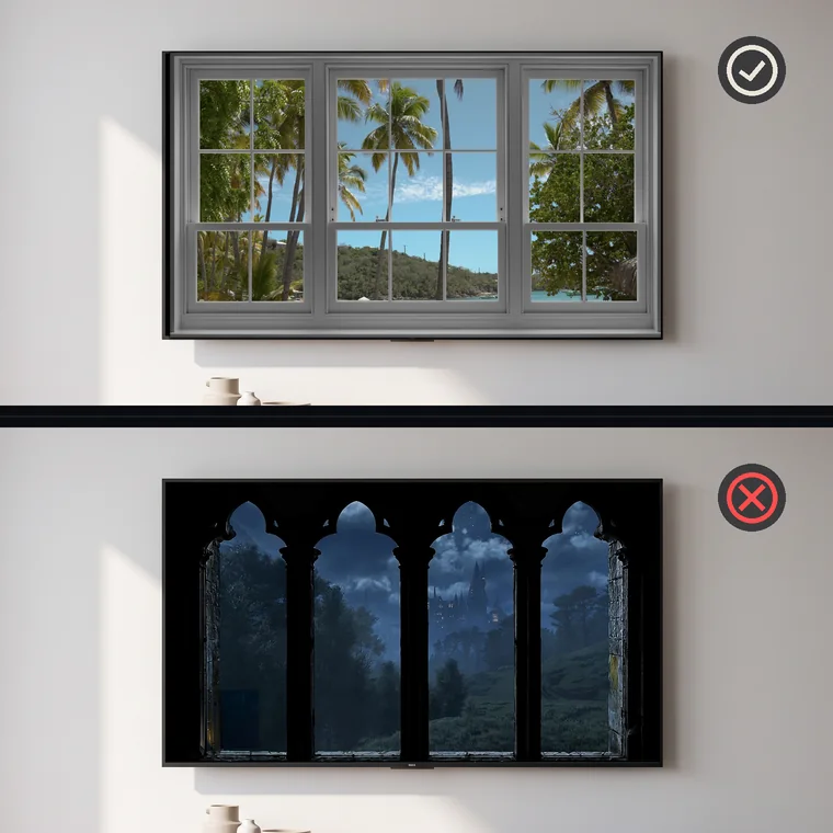 Step 2: Pick a scene that matches your room's light