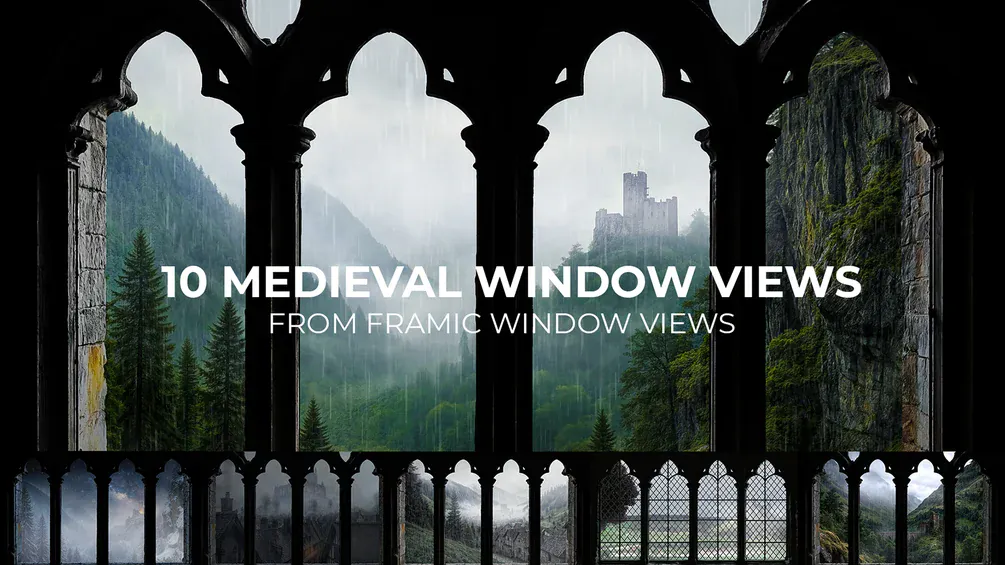 4K Medieval Window Views - 10-Pack
